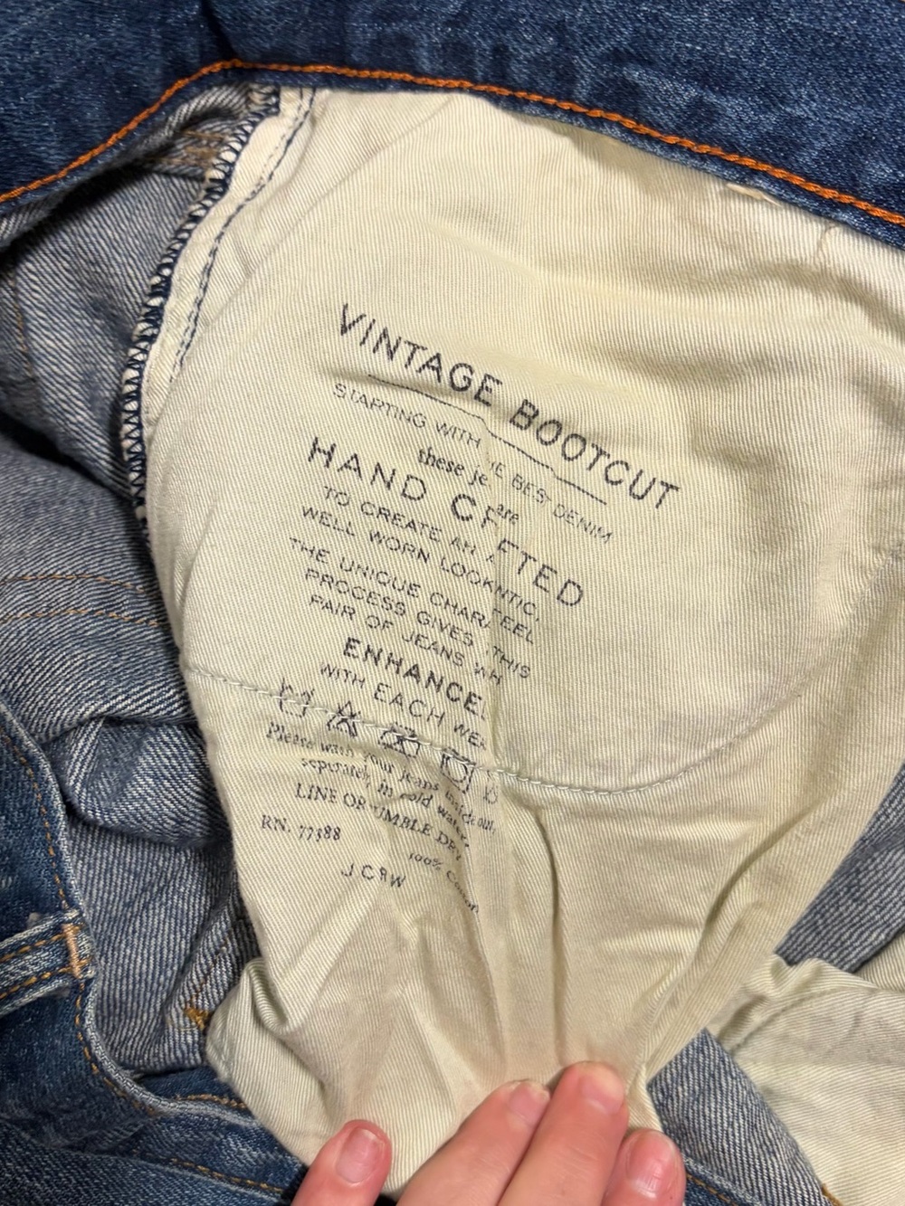 J.CREW Vintage Bootcut Jeans Mens 38x32 Medium Wash - Picture 4 of 5